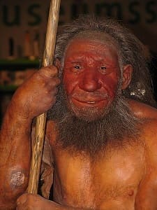 Homo neanderthalensis con cara de buena persona